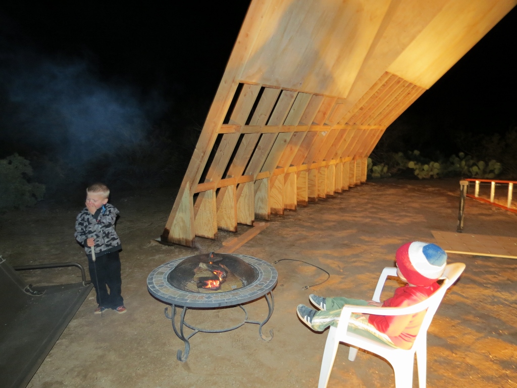 We started a fire to keep warm and the damn wind kept blowing it out. It was freezing and windy.